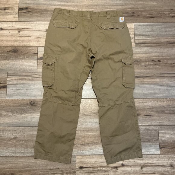 Men's Carhartt Force Cargo Pants 40x30 Tan Ripstop Work 101148 257 Relaxed - Picture 7 of 12